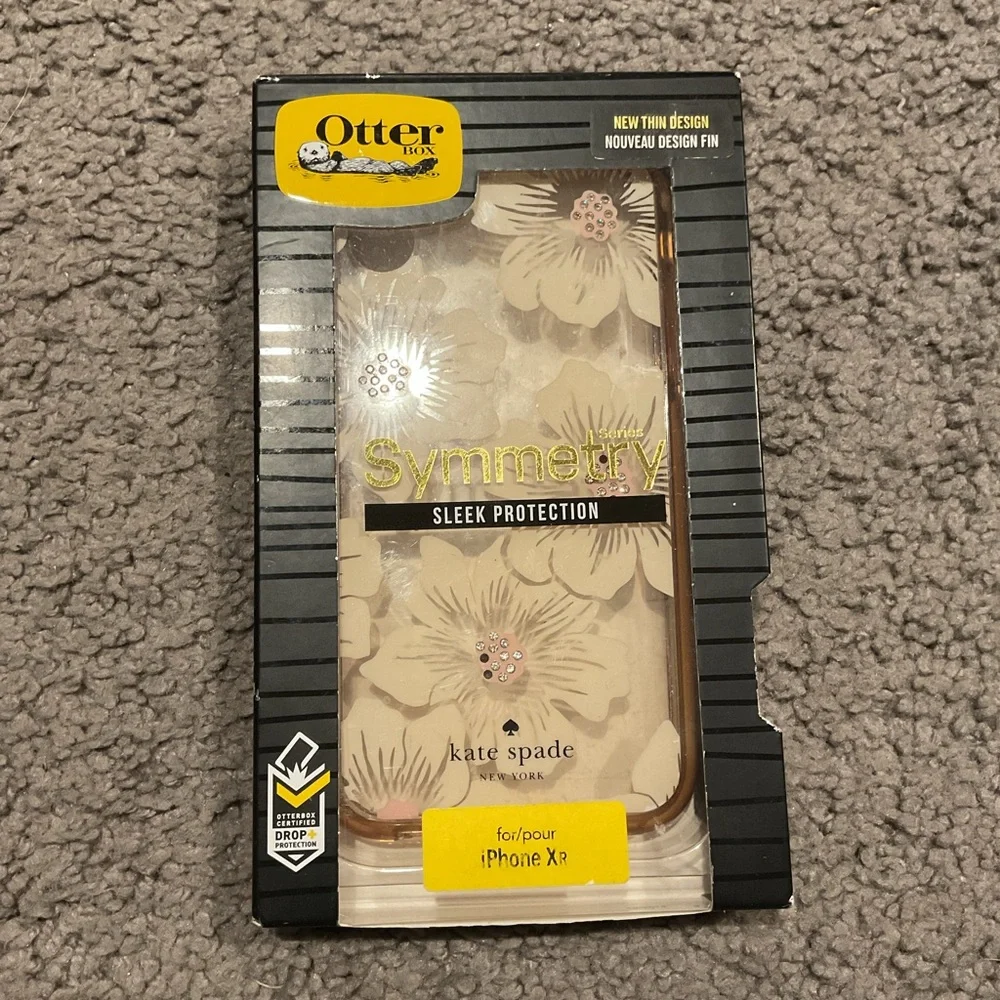 NWT OtterBox Symmetry iPhone XR Phone Case - Beige Floral Crystal Gift